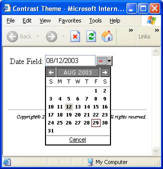 Contrast theme in IE6